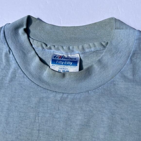 Vintage Cowboy Horse Amarillo Texas Grunge Obscure Country T Shirt Blue Hanes XL - Picture 11 of 12